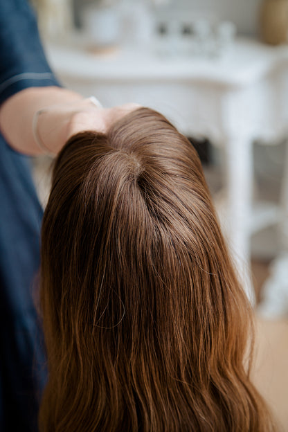 Aada | 18-22" | 100% Remy Human Hair | Hand-Tied Silk Top Wig | M Cap Size