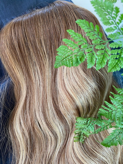 Annika | 16-18" | 100% Remy Human Hair | Hand-Tied Silk Top Wig | M Cap Size