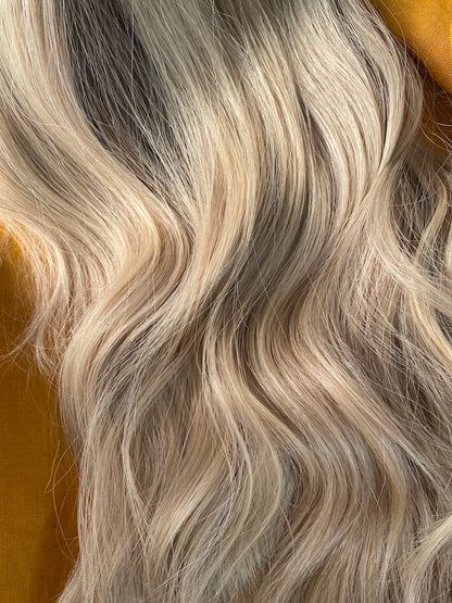 Anya | 7x7 | 18" | 100% Remy Human Hair | Hand-Tied Silk Top Topper