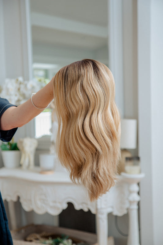 Freya | 16-19" | 100% Remy Human Hair | Hand-Tied Silk Top Wig | M Cap Size