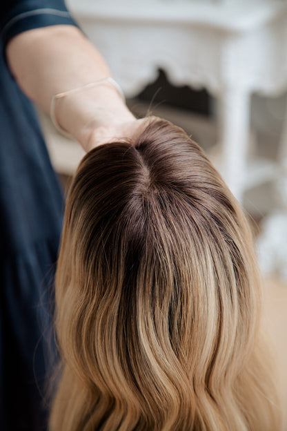 Freya | 16-19" | 100% Remy Human Hair | Hand-Tied Silk Top Wig | M Cap Size